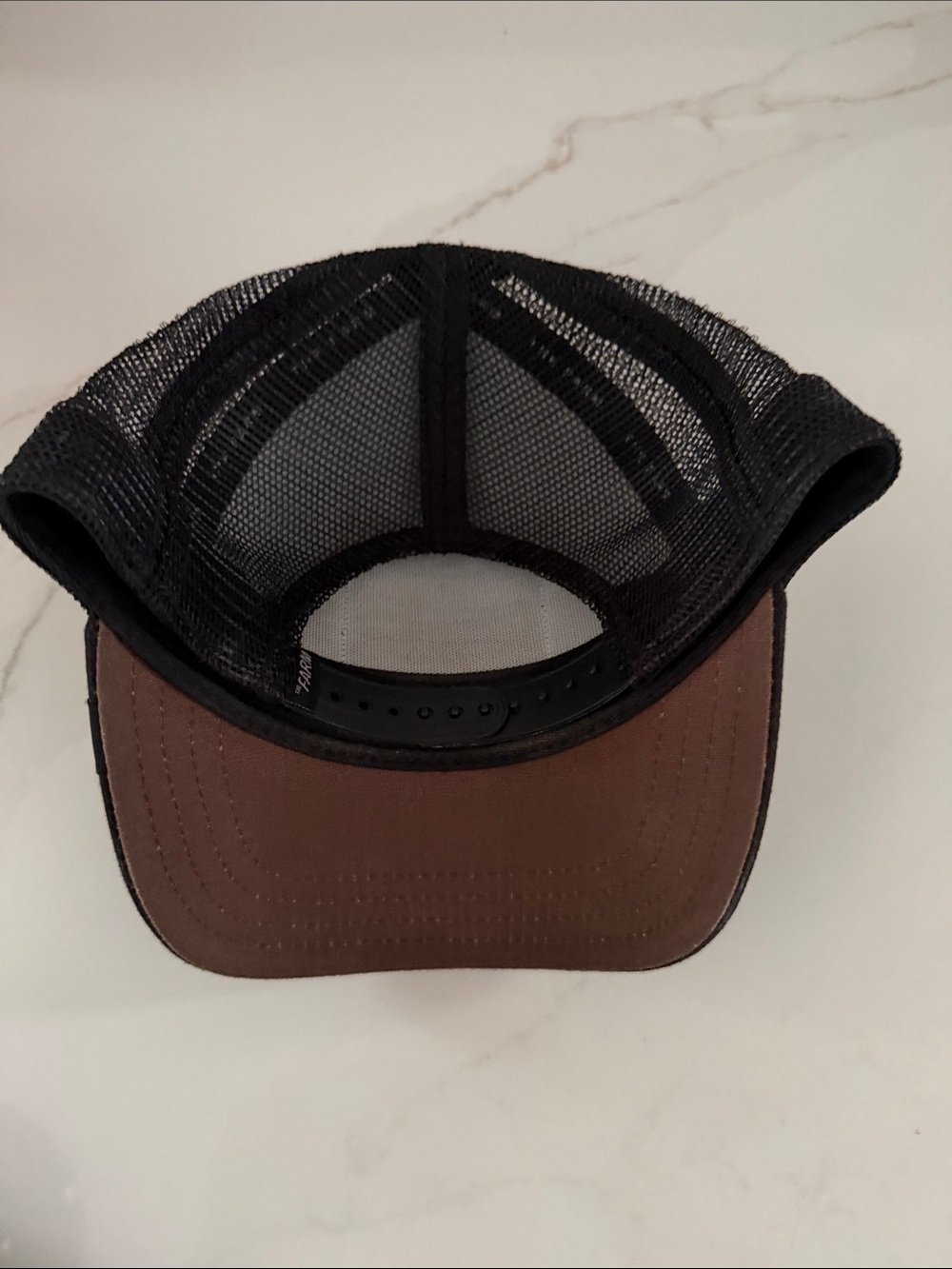 Goorin Bros Black Trucker Hat with Orange Fox Patch - Picture 2 of 3